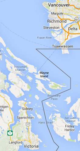 Mayne Island Location map